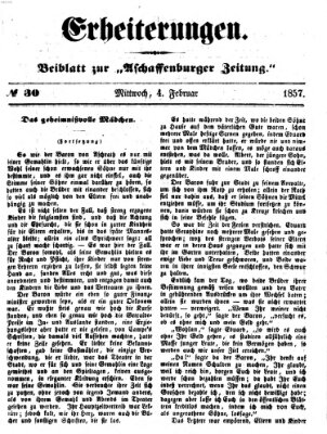 Erheiterungen (Aschaffenburger Zeitung) Mittwoch 4. Februar 1857