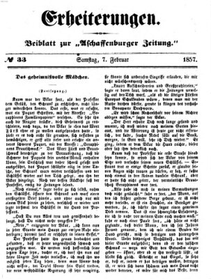 Erheiterungen (Aschaffenburger Zeitung) Samstag 7. Februar 1857