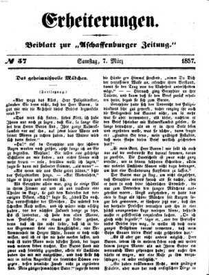 Erheiterungen (Aschaffenburger Zeitung) Samstag 7. März 1857