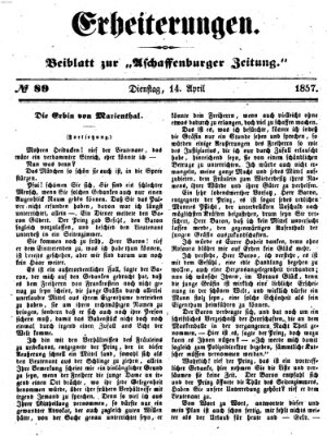 Erheiterungen (Aschaffenburger Zeitung) Dienstag 14. April 1857