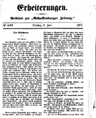 Erheiterungen (Aschaffenburger Zeitung) Dienstag 9. Juni 1857