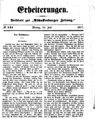 Erheiterungen (Aschaffenburger Zeitung) Montag 15. Juni 1857