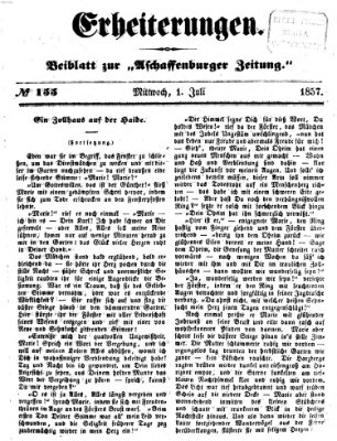 Erheiterungen (Aschaffenburger Zeitung) Mittwoch 1. Juli 1857