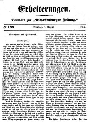Erheiterungen (Aschaffenburger Zeitung) Samstag 8. August 1857