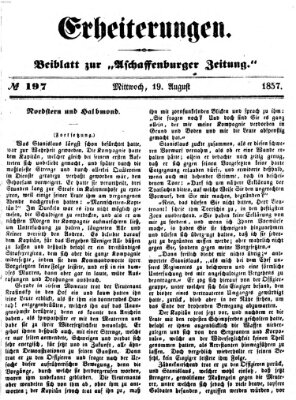 Erheiterungen (Aschaffenburger Zeitung) Mittwoch 19. August 1857