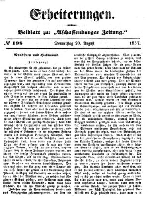 Erheiterungen (Aschaffenburger Zeitung) Donnerstag 20. August 1857