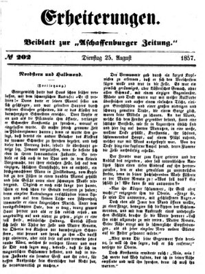 Erheiterungen (Aschaffenburger Zeitung) Dienstag 25. August 1857