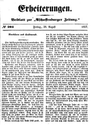 Erheiterungen (Aschaffenburger Zeitung) Freitag 28. August 1857