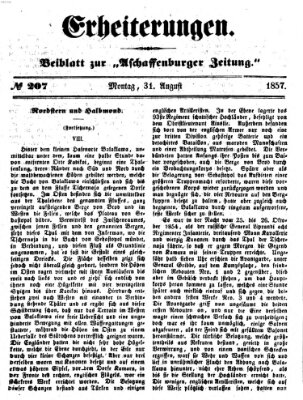 Erheiterungen (Aschaffenburger Zeitung) Montag 31. August 1857