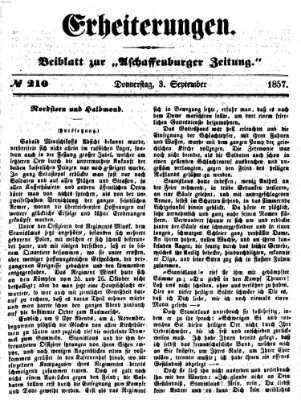 Erheiterungen (Aschaffenburger Zeitung) Donnerstag 3. September 1857
