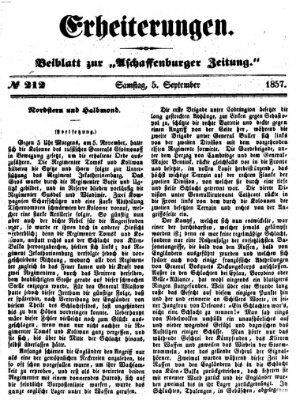 Erheiterungen (Aschaffenburger Zeitung) Samstag 5. September 1857