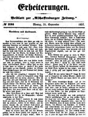 Erheiterungen (Aschaffenburger Zeitung) Montag 21. September 1857