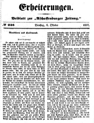 Erheiterungen (Aschaffenburger Zeitung) Dienstag 6. Oktober 1857
