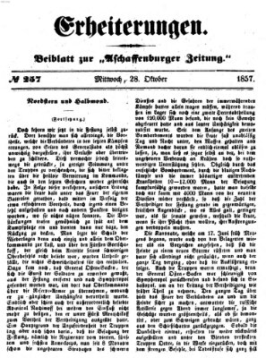 Erheiterungen (Aschaffenburger Zeitung) Mittwoch 28. Oktober 1857