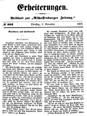 Erheiterungen (Aschaffenburger Zeitung) Dienstag 3. November 1857