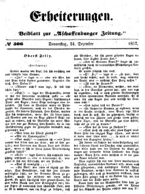 Erheiterungen (Aschaffenburger Zeitung) Donnerstag 24. Dezember 1857