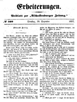 Erheiterungen (Aschaffenburger Zeitung) Dienstag 29. Dezember 1857