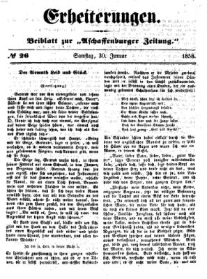 Erheiterungen (Aschaffenburger Zeitung) Samstag 30. Januar 1858