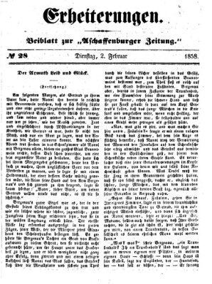 Erheiterungen (Aschaffenburger Zeitung) Dienstag 2. Februar 1858