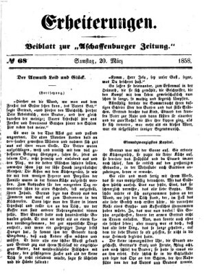 Erheiterungen (Aschaffenburger Zeitung) Samstag 20. März 1858