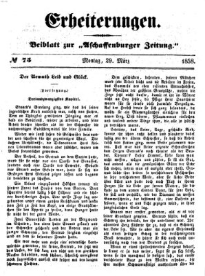 Erheiterungen (Aschaffenburger Zeitung) Montag 29. März 1858