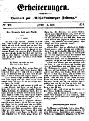 Erheiterungen (Aschaffenburger Zeitung) Freitag 2. April 1858