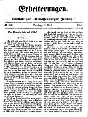 Erheiterungen (Aschaffenburger Zeitung) Samstag 3. April 1858