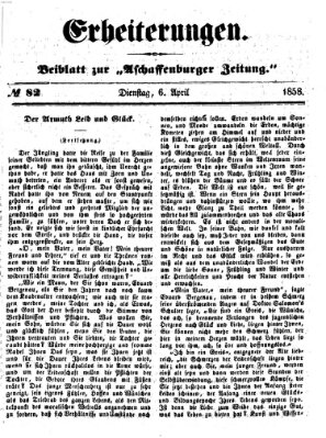 Erheiterungen (Aschaffenburger Zeitung) Dienstag 6. April 1858