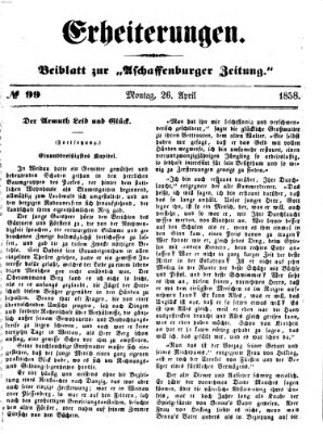 Erheiterungen (Aschaffenburger Zeitung) Montag 26. April 1858