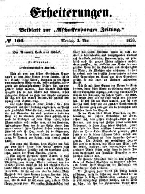 Erheiterungen (Aschaffenburger Zeitung) Montag 3. Mai 1858