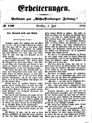 Erheiterungen (Aschaffenburger Zeitung) Dienstag 1. Juni 1858