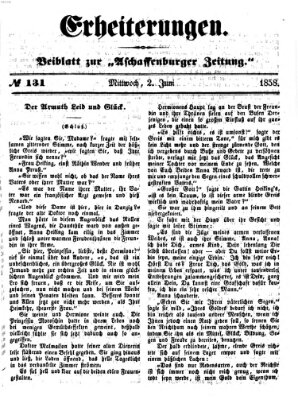 Erheiterungen (Aschaffenburger Zeitung) Mittwoch 2. Juni 1858