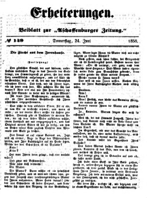 Erheiterungen (Aschaffenburger Zeitung) Donnerstag 24. Juni 1858