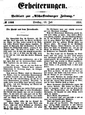 Erheiterungen (Aschaffenburger Zeitung) Dienstag 13. Juli 1858