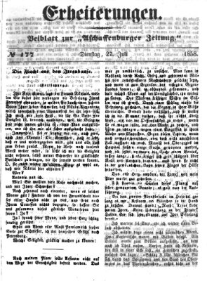 Erheiterungen (Aschaffenburger Zeitung) Dienstag 27. Juli 1858