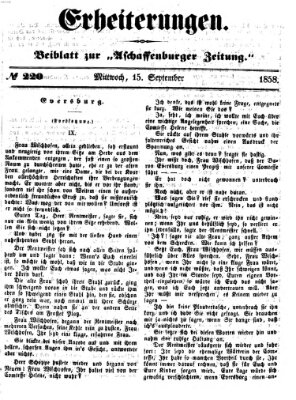 Erheiterungen (Aschaffenburger Zeitung) Mittwoch 15. September 1858