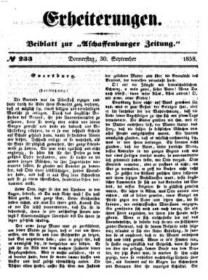 Erheiterungen (Aschaffenburger Zeitung) Donnerstag 30. September 1858