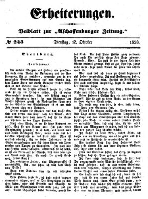 Erheiterungen (Aschaffenburger Zeitung) Dienstag 12. Oktober 1858