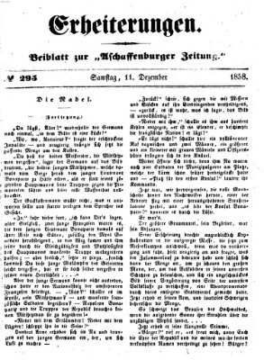Erheiterungen (Aschaffenburger Zeitung) Samstag 11. Dezember 1858