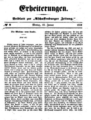 Erheiterungen (Aschaffenburger Zeitung) Montag 10. Januar 1859