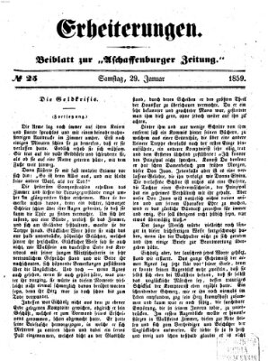Erheiterungen (Aschaffenburger Zeitung) Samstag 29. Januar 1859