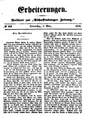 Erheiterungen (Aschaffenburger Zeitung) Donnerstag 3. März 1859