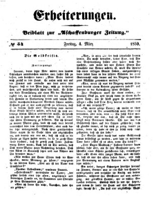Erheiterungen (Aschaffenburger Zeitung) Freitag 4. März 1859