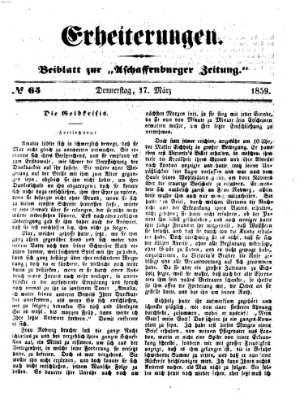 Erheiterungen (Aschaffenburger Zeitung) Donnerstag 17. März 1859