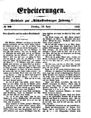 Erheiterungen (Aschaffenburger Zeitung) Dienstag 26. April 1859