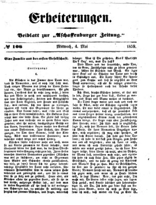 Erheiterungen (Aschaffenburger Zeitung) Mittwoch 4. Mai 1859