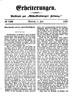 Erheiterungen (Aschaffenburger Zeitung) Mittwoch 1. Juni 1859