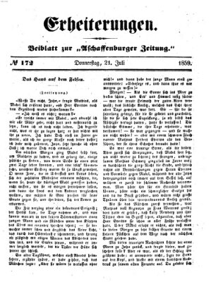 Erheiterungen (Aschaffenburger Zeitung) Donnerstag 21. Juli 1859