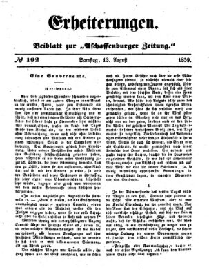 Erheiterungen (Aschaffenburger Zeitung) Samstag 13. August 1859