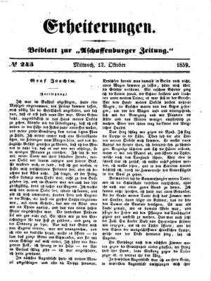 Erheiterungen (Aschaffenburger Zeitung) Mittwoch 12. Oktober 1859